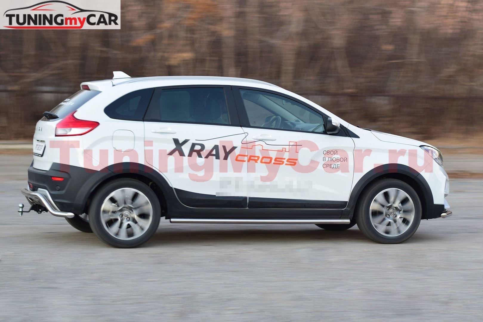 Защита порогов вогнутая Ø51 мм (НПС) LADA XRAY Cross с 2018