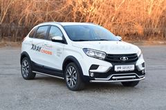 Защита порогов вогнутая Ø51 мм (НПС) LADA XRAY Cross с 2018