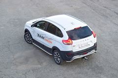 Защита порогов с алюминиевой площадкой Ø51мм (НПС) LADA XRAY Cross c 2018