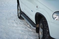 Защита порогов с алюм. площадкой 51мм (НПС) CHEVROLET Niva 2009-2020/ LADA Niva 2020-/ LADA Niva Travel 2021-
