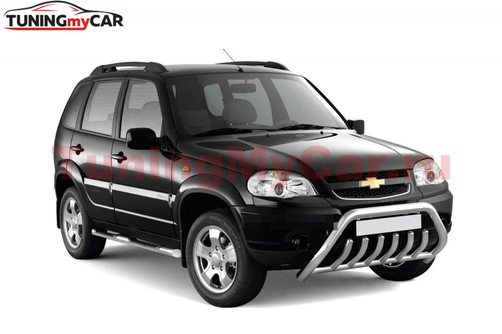Рейлинги "Усиленные" (Черный муар) на CHEVROLET Niva 2002-2020/ LADA Niva 2020-/ LADA NIVA Travel 2021-
