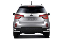 Защита заднего бампера двойная угловая Ø63/51мм (НПС) KIA Sorento с 2014