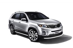 Защита переднего бампера одинарная Ø63мм (НПС) KIA Sorento с 2014