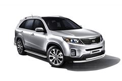 Защита порогов с алюм. площадкой Ø51мм (НПС) KIA Sorento с 2014