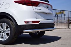 Защита заднего бампера одинарная Ø63мм (НПС) KIA Sportage 2016-2018