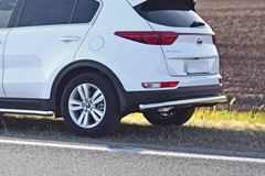 Защита заднего бампера одинарная Ø63мм (НПС) KIA Sportage 2016-2018