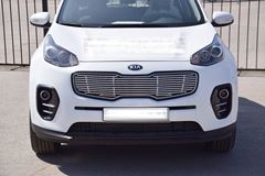 Накладка на решётку радиатора 10 мм (НПС) KIA Sportage 2016-2018