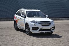 Защита переднего бампера двойная с каплями 63/63мм (НПС) LIFAN X60 2017-