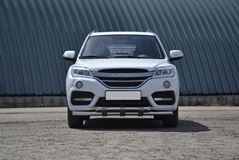 Защита переднего бампера двойная с пластинами 63/63мм (НПС) LIFAN X60 2017-