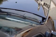 Накладка в проём стеклоочистителей (ЖАБО БЕЗ СКОТЧА, ABS) Renault Duster с 2012/ Nissan Terrano c 2014