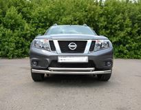  Защита переднего бампера двойная Ø63/51мм (НПС) RENAULT Duster 2016-/ NISSAN Terrano 2014-