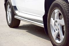 Защита порогов вогнутые Ø63мм (НПС) RENAULT Duster 2012-2020/ NISSAN Terrano 2014-