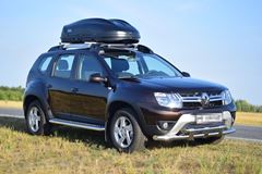 Защита порогов с алюм. площадкой Ø51мм «Эстонец» (НПС) RENAULT Duster 2012-2020/ NISSAN Terrano 2014-