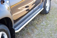 Защита порогов с алюм. площадкой Ø51мм «Эстонец» (НПС) RENAULT Duster 2012-2020/ NISSAN Terrano 2014-