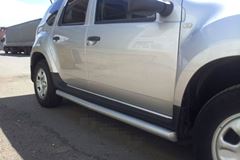 Защита порогов вогнутая 63мм (ППК) RENAULT Duster 2012-2020/ NISSAN Terrano 2014-