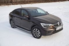 Защита порогов с алюминиевой площадкой Ø51мм (ППК) (Цвет Искра) Renault ARKANA с 2019 -