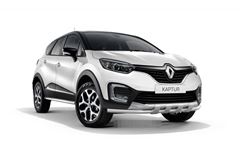Защита переднего бампера двойная с пластинами 63/63 мм. (НПС) Renault Kaptur 2016-