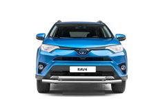 Защита переднего бампера двойная 63/63 мм (НПС) TOYOTA RAV4 2013-2018