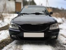 Решетка радиатора Hyundai Accent (плетенка) ЧЕРНЫЙ ЛАК