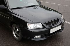 Накладки на передний бампер Клыки для Hyundai Accent