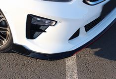 Сплиттер (Губа) Sport Line переднего бампера KIA Ceed 3 Вариант №1 (БЕЗ КЛЫКОВ)