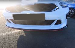Накладка на передний бампер (очки) KIA Ceed 3 2018+
