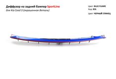 Диффузор заднего бампера KIA Ceed 3 в стиле Sport Line