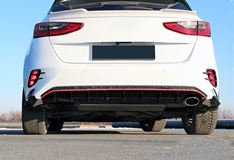 Диффузор заднего бампера KIA Ceed 3 в стиле Sport Line