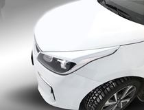 Накладки на переднюю оптику (реснички) Kia Rio 4 2017+ в стиле Sport Line