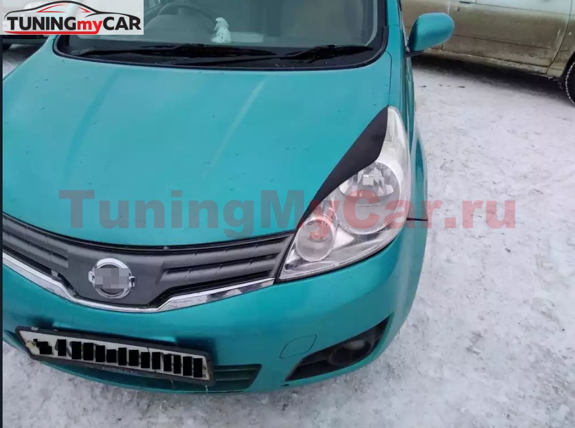 Реснички на фары для NISSAN NOTE E11 2008-2014 (1 поколение рестайл)