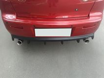 Накладка на задний бампер диффузор ПОД ДВЕ ТРУБЫ Mitsubishi Lancer 10