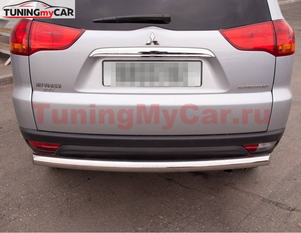 Защита заднего бампера D76 для Mitsubishi Pajero Sport 2010-2012