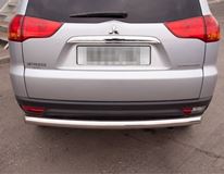 Защита заднего бампера D76 для Mitsubishi Pajero Sport 2010-2012