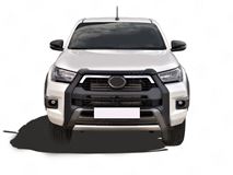 Защита переднего бампера d75х42 дуга для Toyota Hilux Black Onyx 2020-
