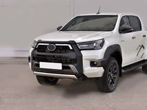 Защита переднего бампера d75х42 дуга для Toyota Hilux Black Onyx 2020-