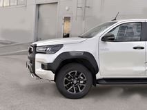 Защита переднего бампера d75х42 дуга для Toyota Hilux Black Onyx 2020-