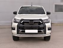 Защита переднего бампера d63 секции-d42 секции для Toyota Hilux Black Onyx 2020-