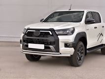 Защита переднего бампера d63 секции-d42 секции для Toyota Hilux Black Onyx 2020-