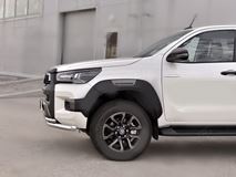 Защита переднего бампера d63 секции-d42 секции для Toyota Hilux Black Onyx 2020-