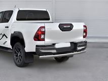 Защита заднего бампера d75х42 дуга для Toyota Hilux Black Onyx 2020-