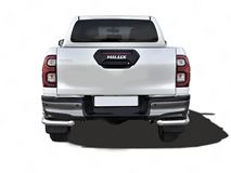 Защита заднего бампера уголки d63 секции-d63 прямая для Toyota Hilux Black Onyx 2020-