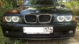 Накладки на передние фары (реснички) для BMW 5 (E39) 2001-2004