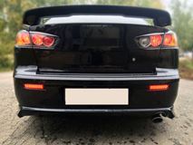 Накладки (реснички) на задние фонари Mitsubishi Lancer 10 2007-