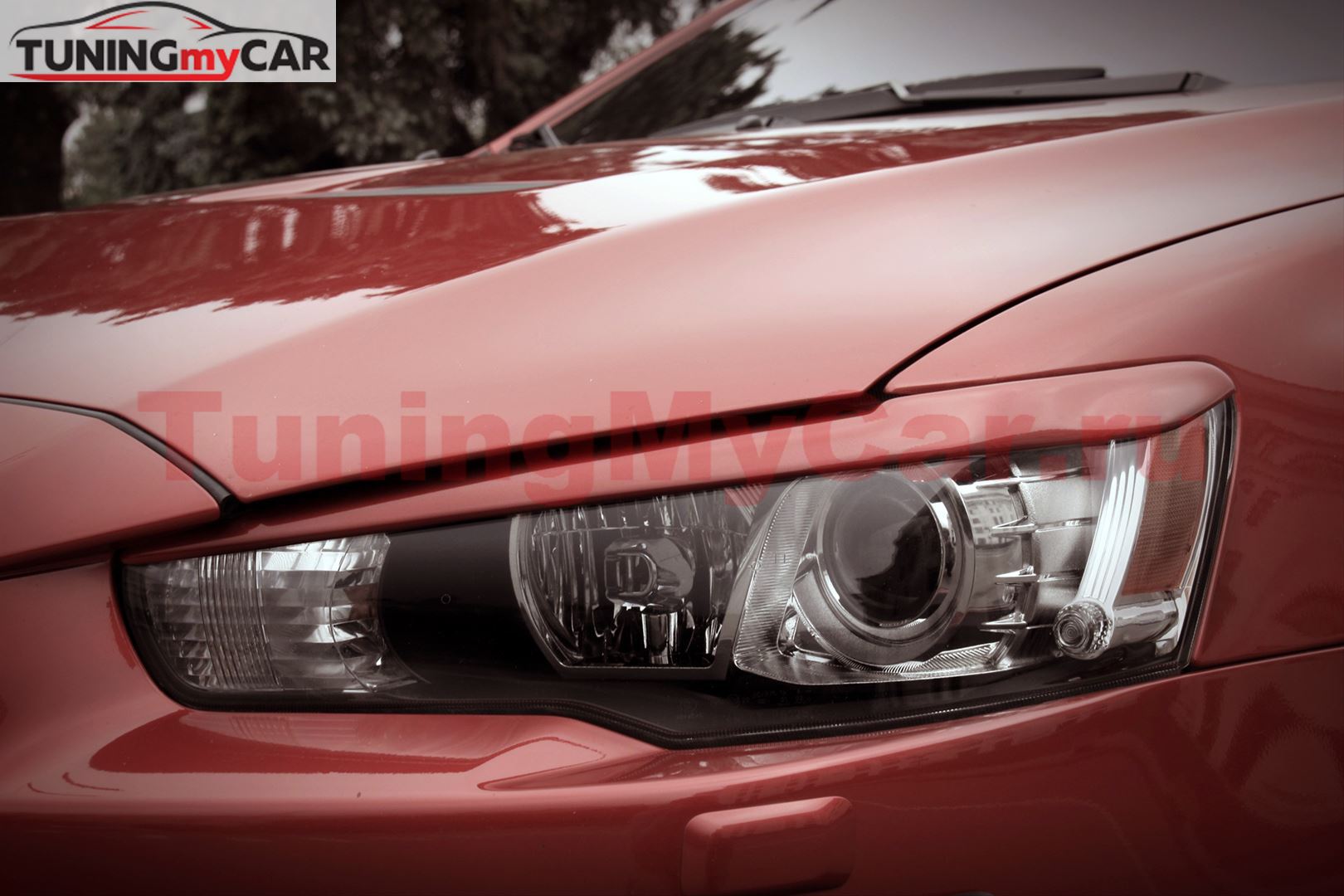 Накладки (реснички) на фары Mitsubishi Lancer 10 2007-2016