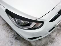 Накладки на фары (реснички) Hyundai Solaris 2011 - 2014