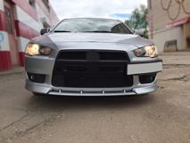 Воздуховоды (ноздри) цельные в передний бампер Mitsubishi Lancer 10 2007-2010