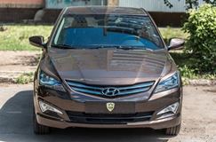 Реснички накладки на фары Солярис рестайл Hyundai Solaris I 2014-2017