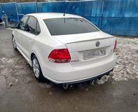 Диффузор накладка на задний бампер для Volkswagen Polo 2008-2019