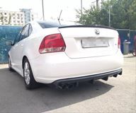 Диффузор накладка на задний бампер для Volkswagen Polo 2008-2019
