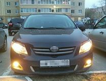Реснички на фары для Toyota Corolla E150 2006- 2010